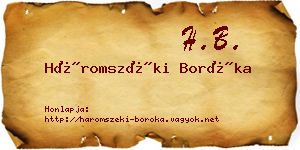 Háromszéki Boróka névjegykártya